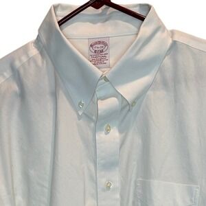 Brooks Brothers‎ Traditional Non Iron Stretch Supima Cotton Dress Shirt 17.5 34